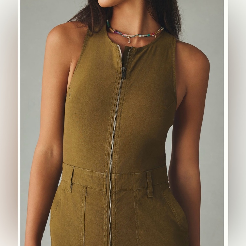 NWT Anthropologie The Naomi Workwear Jumpsuit by Maeve Olive Sz 2 - Picture 3 of 8